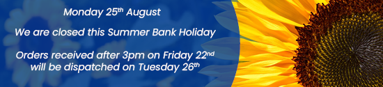 Summer Bank Holiday Closure Notice Monday 25th August